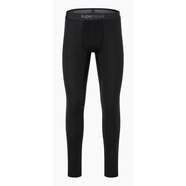 Supernatural, TUNDRA175 TIGHT férfi merinó gyapjú keverék aláöltöző nadrág, fekete, Fekete