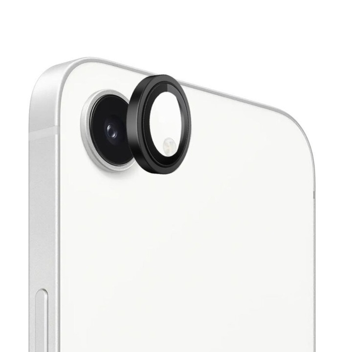 Folie camera foto AF+AR, G-Tech din sticla compatibil cu Apple iPhone 17e, Full Cover, Anti Fog, Ultra Rezistenta, High Definition, Black