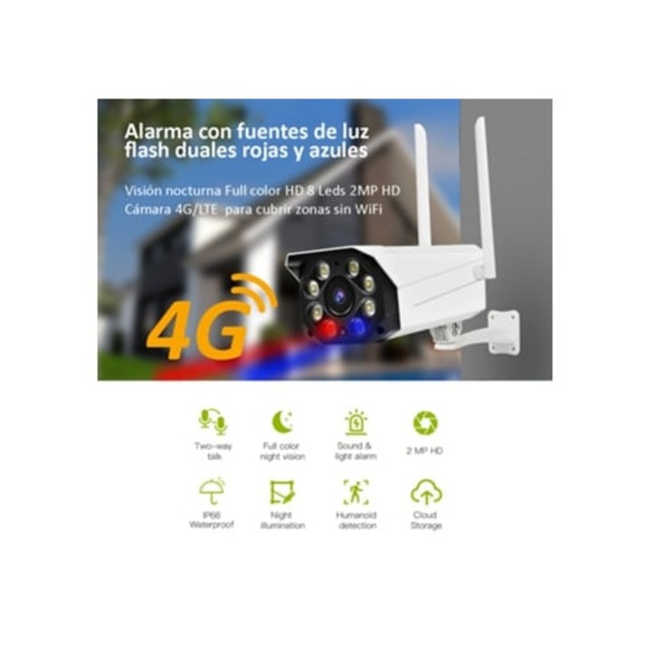 Камера за наблюдение Diytech DIY-G550, Външна, 4G, Водоустойчива