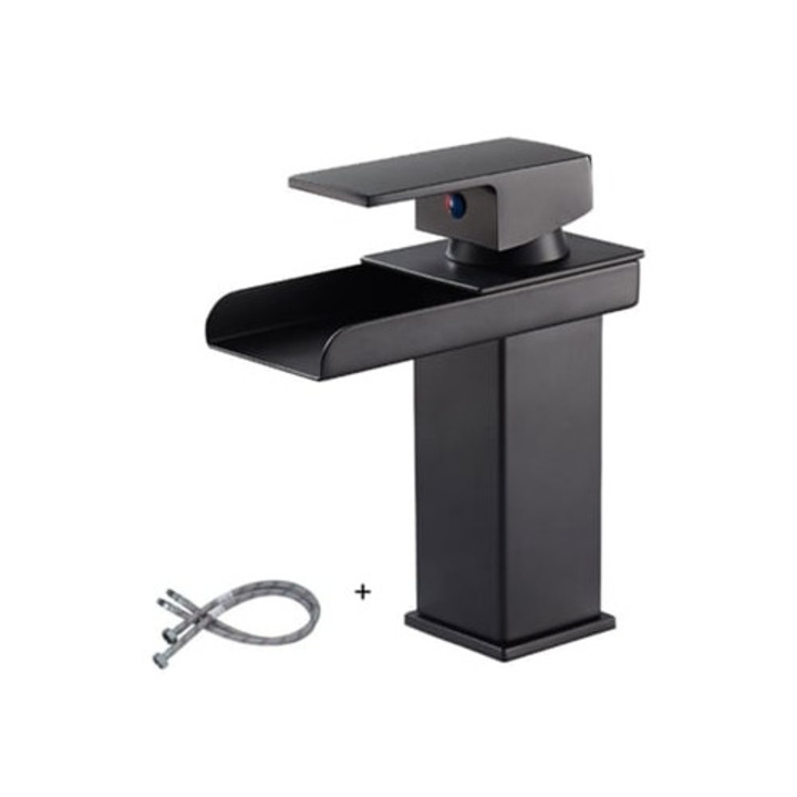 Fekete csaptelep TAVALAX mosogatóhoz, szaniter csaptelep