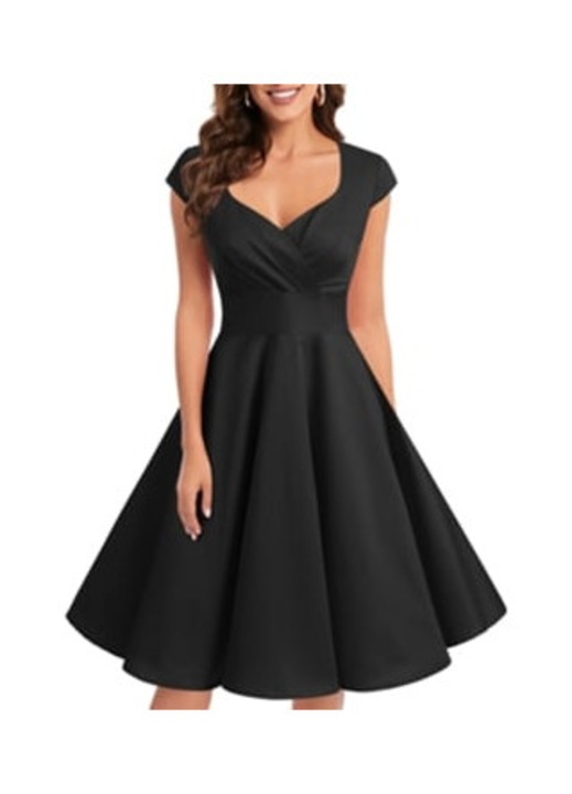 Rochie casual dama, neagra, poliester, XL INTL