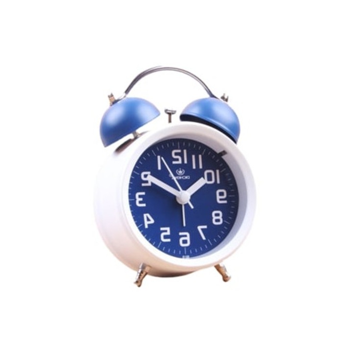 Analóg dekoratív óra kettős csengővel és éjszakai fénnyel