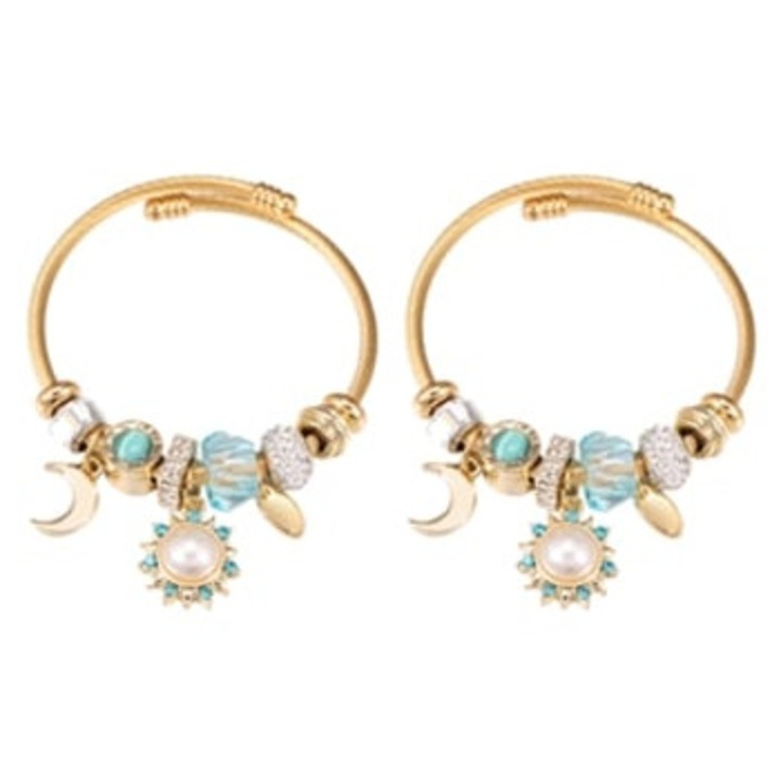 Bratari din otel inoxidabil, Auriu / Albastru