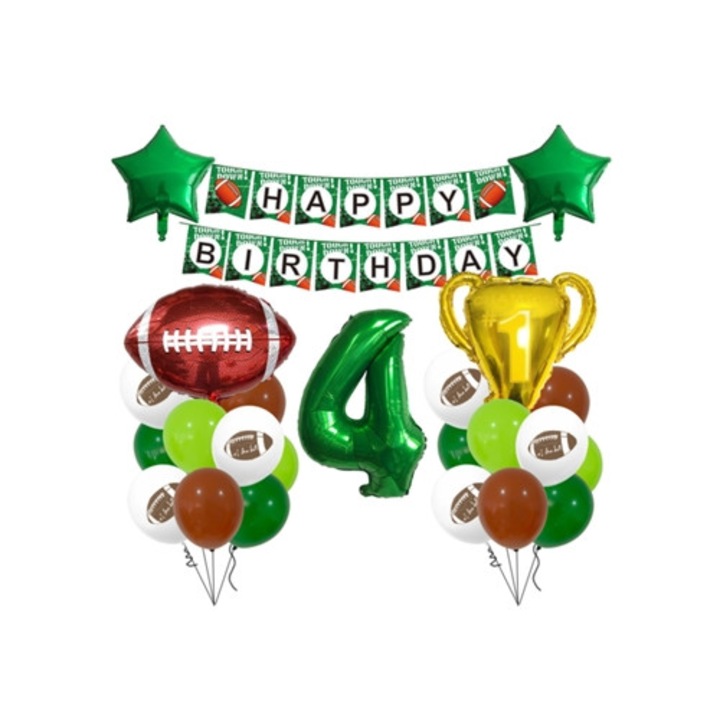 Focilabda lufi 32, születésnapi parti dekoráció, többszínű