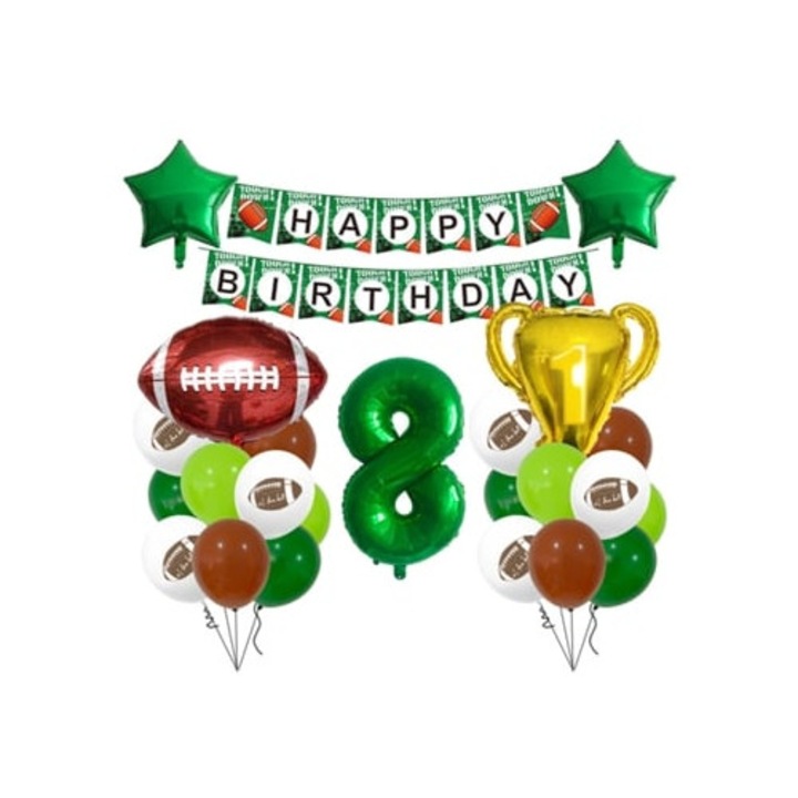 Focilabda lufi 32, születésnapi parti dekoráció, többszínű