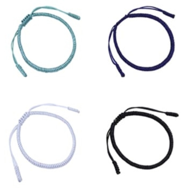 Set 4 Bratari reglabile din cordon impletit pentru femei, Multicolor