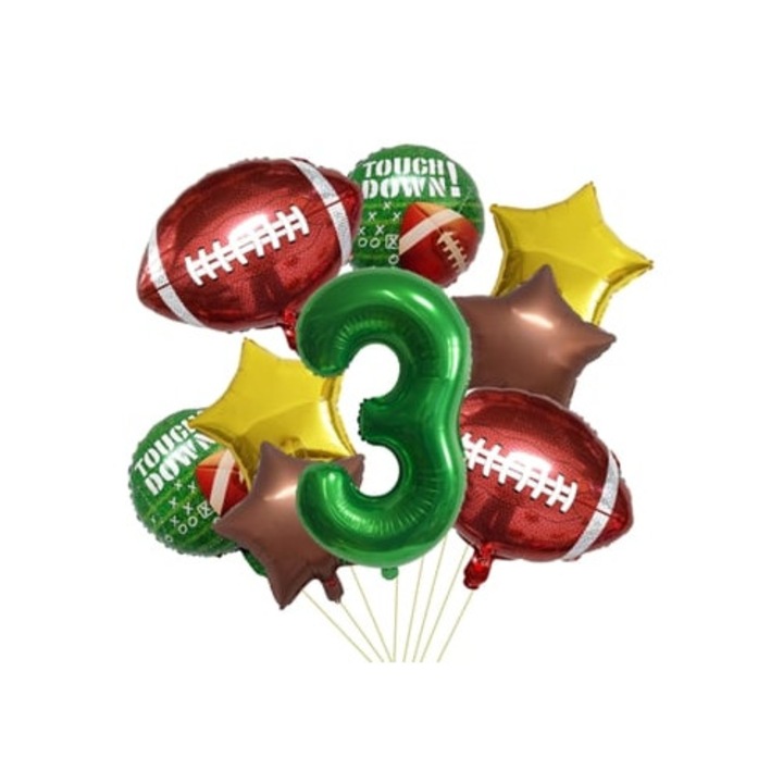 Foci lufi készlet születésnapi bulira, Super Bowl témával, többszínű
