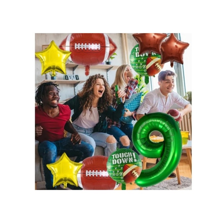 Foci Lufi Szett Születésnapi Partyra, Super Bowl Téma, Többszínű