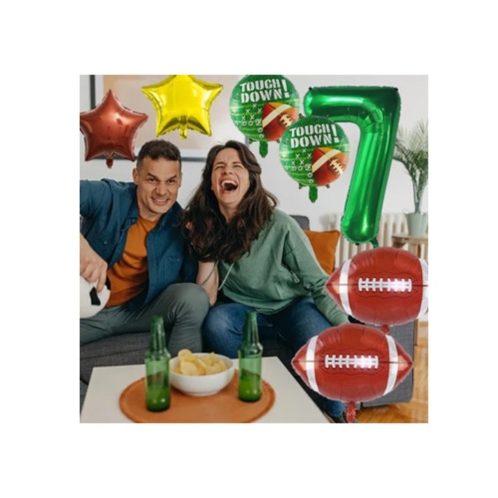 Foci Lufi Szett Születésnapi Partyra, Super Bowl Téma, Többszínű