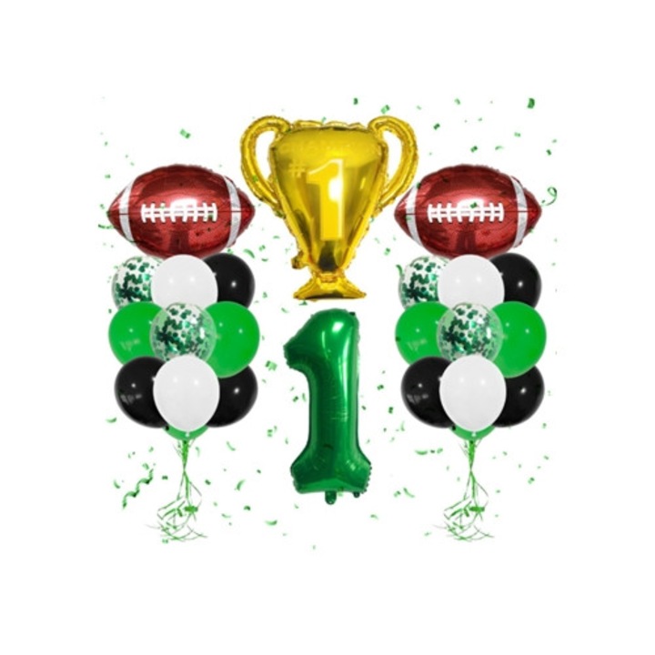 Foci Lufi Szett Születésnapi Partyra, Super Bowl Téma, Többszínű