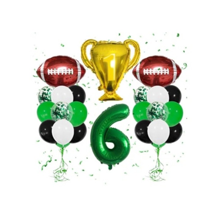 Foci lufi készlet születésnapi zsúrra, Super Bowl téma, többszínű
