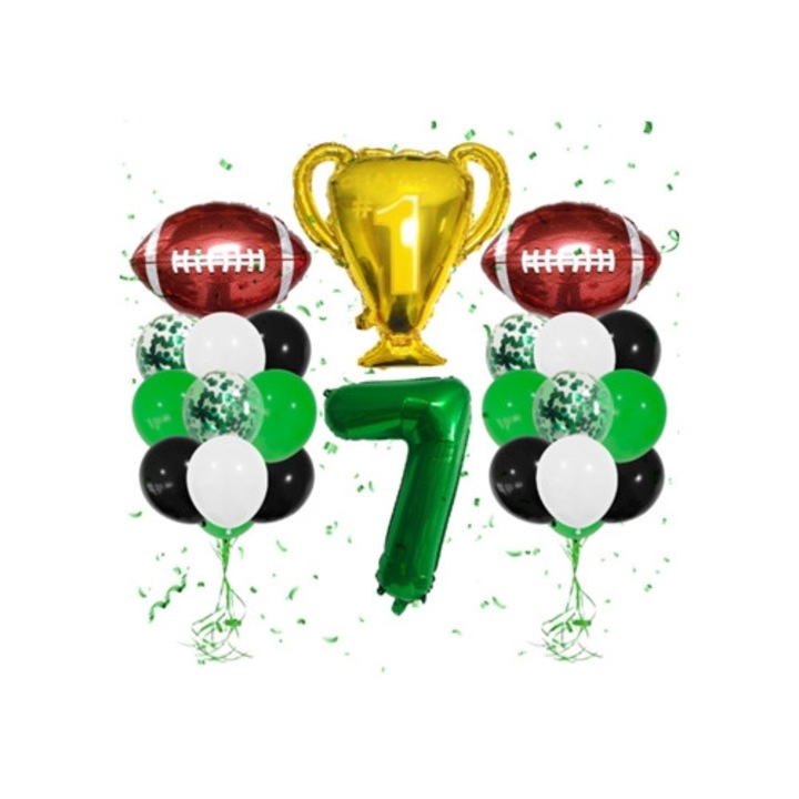 Foci lufi készlet születésnapi bulira, Super Bowl téma, többszínű
