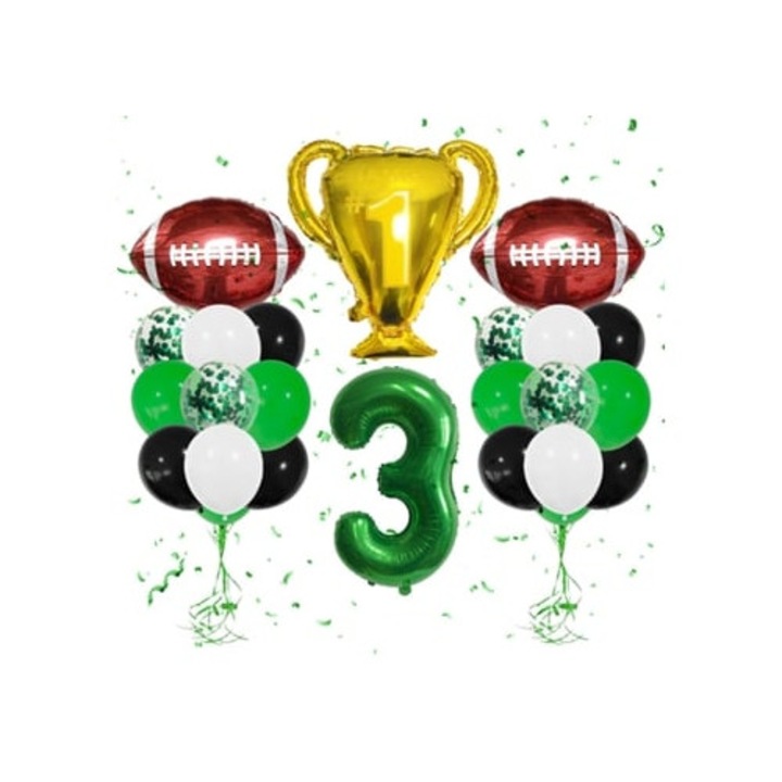 Foci lufi szett születésnapi bulira, Super Bowl téma, többszínű