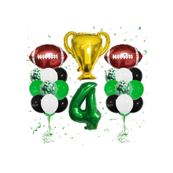 Foci lufi készlet születésnapi bulira, Super Bowl téma, többszínű