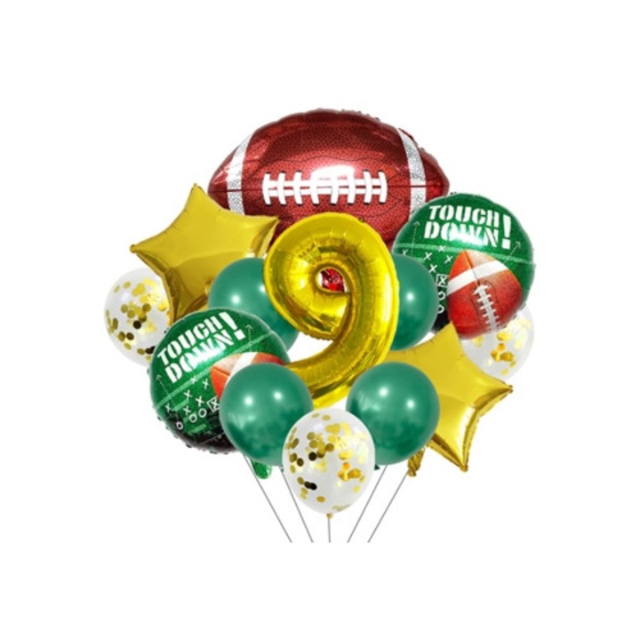 Focilabda lufi 32, születésnapi parti dekoráció, többszínű