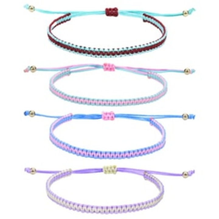 Bratara ajustabila pentru femei, 4 bucati, multicolor