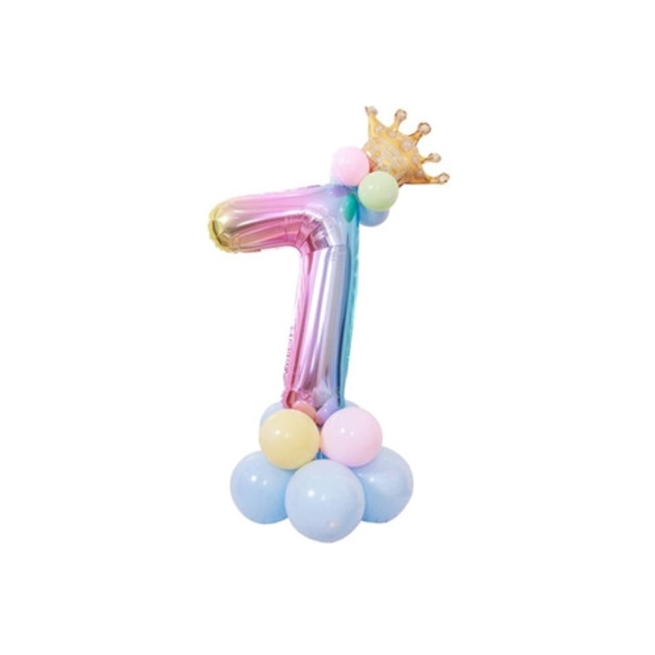 Nagy Lufi Készlet Gyerekek 1 Éves Születésnapi Bulijára, többszínű