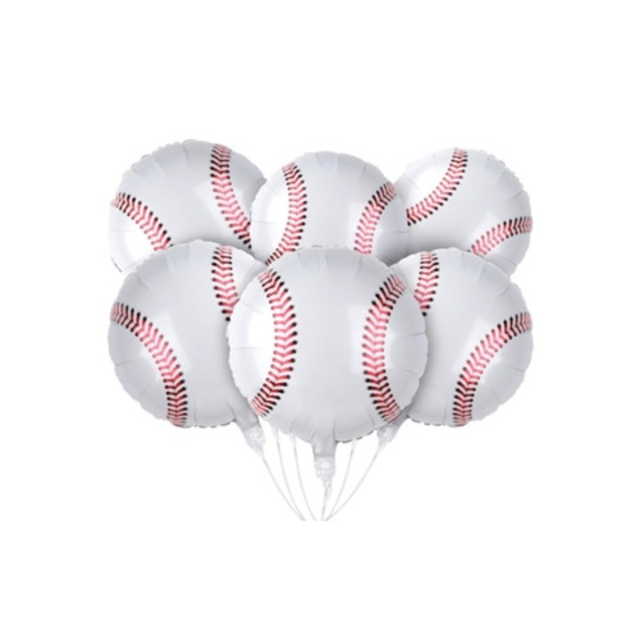 Focilabda lufi szett, 6 db, 18 inch, focis parti téma, többszínű