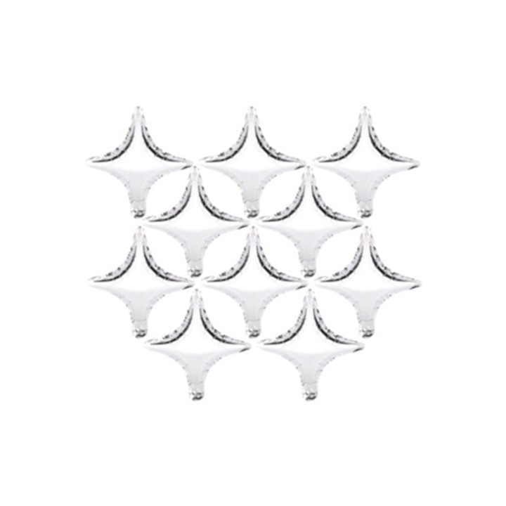 10 darabos négyszögletes fólia lufi készlet, esküvőkre és partikra, többszínű