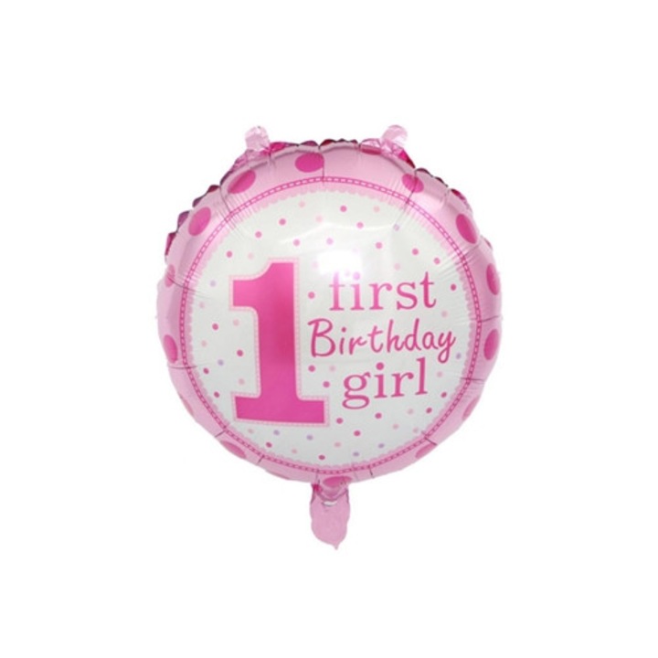 Lufi szett 18 db-os rózsaszín 1 éves szülinapi bulira, NEVEANCE