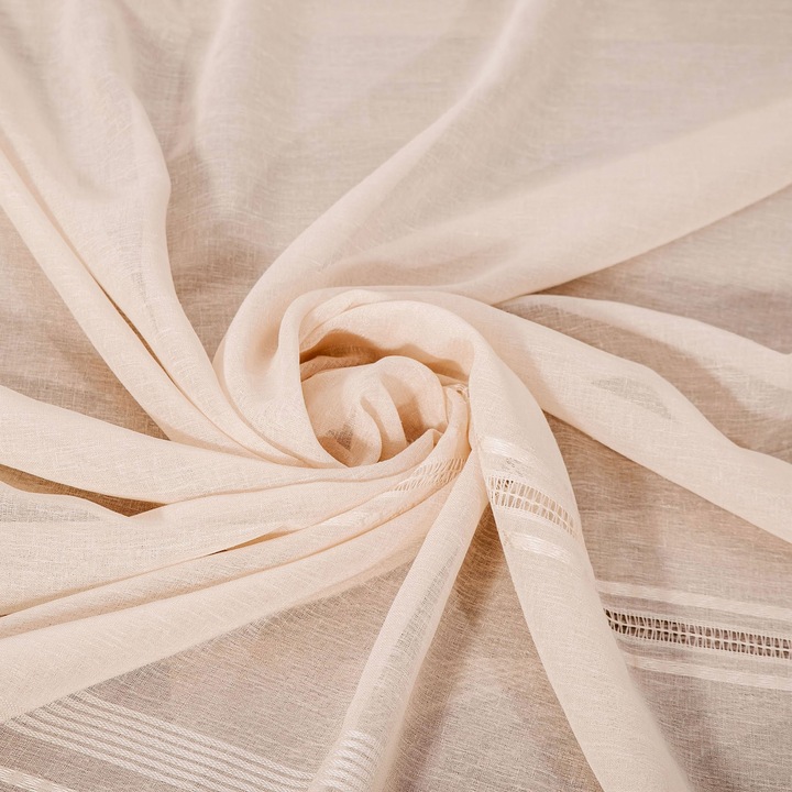Perdea SN Deco Group MARY bej 300x240cm, prindere cu inele tip capsa