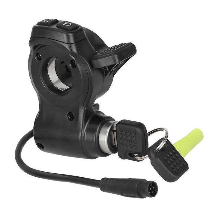 Comutator acceleratie pentru trotineta Kukirin G2, negru, cu chei