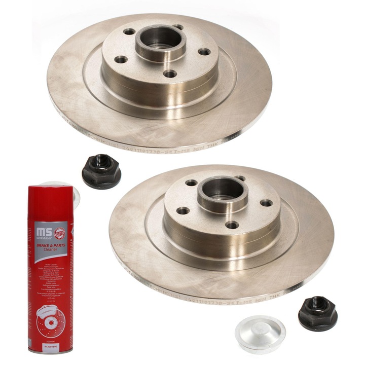 Master-Sport 2401110173B féktárcsa szett, 300x81.7mm, 5 lyuk, hátsó, féktisztító spray-vel