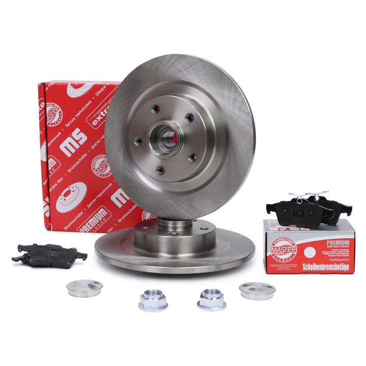 Fékbetét és féktárcsa készlet tartóval Renault Laguna III/Grandtour modellekhez, 300x123mm