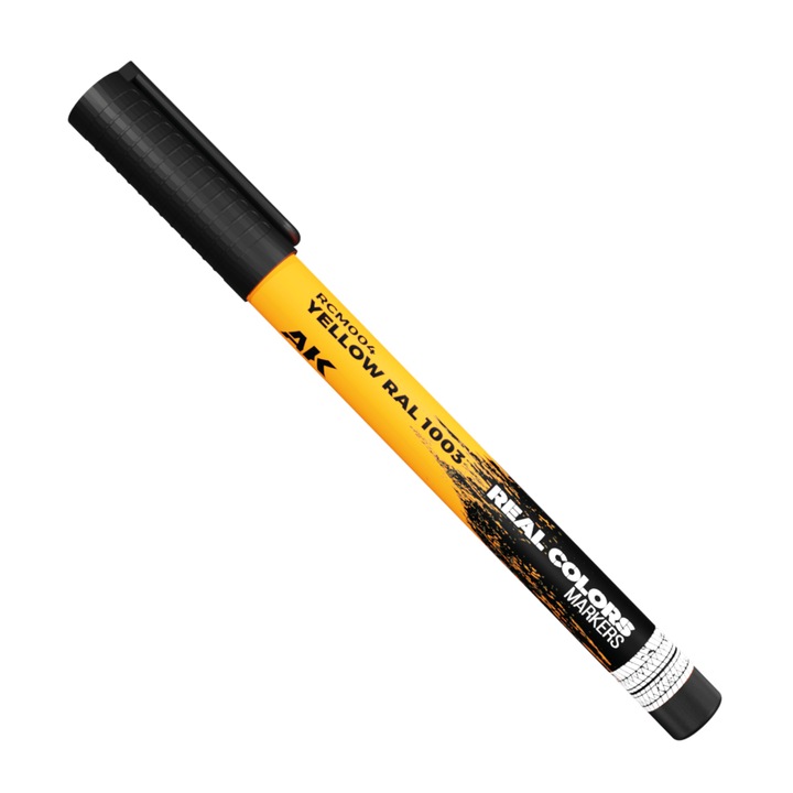 Vopsea in marker Yellow RAL 1003 Real Color RCM004, AK Interactive