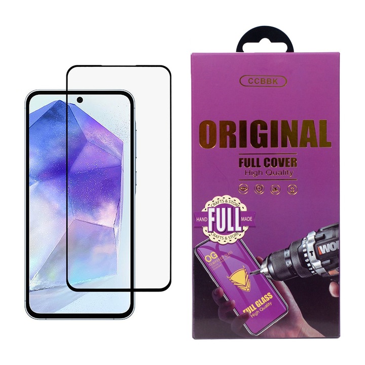 Стъклен Протектор OG за Samsung Galaxy A36 5G, Anti Shock, Прозрачен/ Черен