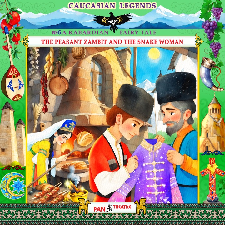 Serii audio de povești pentru copii în limba engleză - Legende caucaziene - „Femeia șarpe și țăranul Zambit” nr. 6