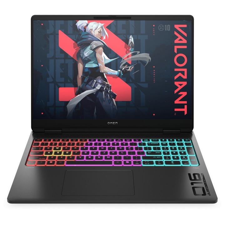Лаптоп HP Omen Max 16-ah0076nn с Intel Core Ultra 7 255HX (1.8/5.2GHz, 36M), 24 GB, 1TB M.2 NVMe SSD, NVIDIA RTX 5060 8GB GDDR7 DLSS 4, Free DOS, Черен