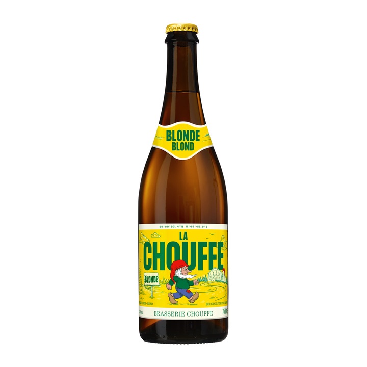La Chouffe sör, arany, 0.75 l, üvegpalack