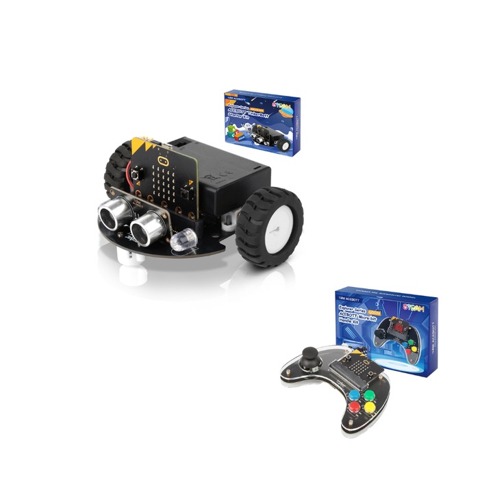 Kit Educationala Tetea, TinkerBot Starter ESP32, Vezeték nélküli vezérlő Micro bit