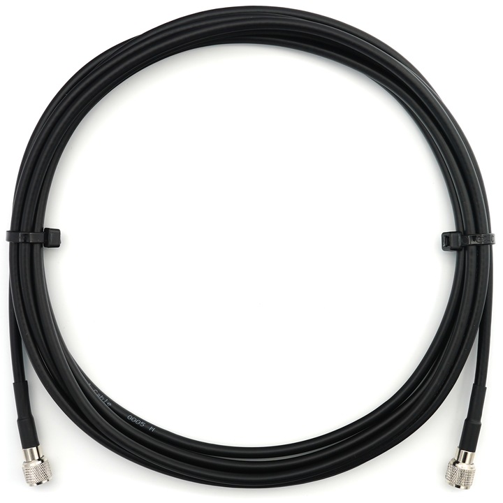 Cablu coaxial RG58/U Mini UHF tata la Mini UHF tata CB 50cm, PVC, 50 Ohm, dublu ecranat, negru