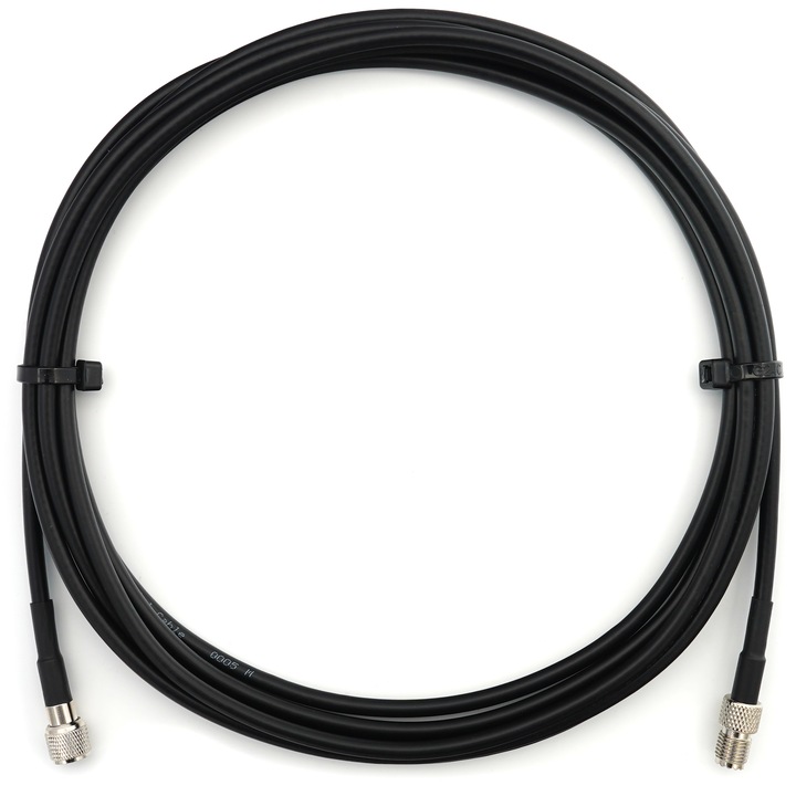 Cablu coaxial RG58/U Mini UHF tata la Mini UHF mama CB 50cm, PVC, 50 Ohm, dublu ecranat, negru