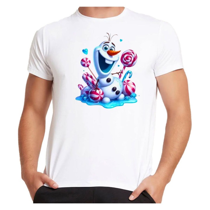 Унисекс тениска, модел OLAF, бяла, S