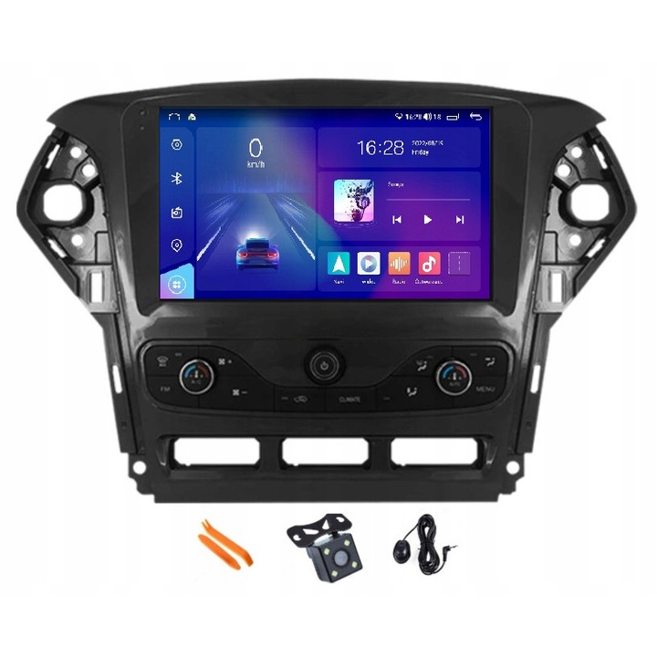 Radio auto cu navigatie, 6GB RAM, 128GB, GPS, Android 14, pentru Ford Mondeo 4 MK4 (2010-2013), ecran QLED 9 inch