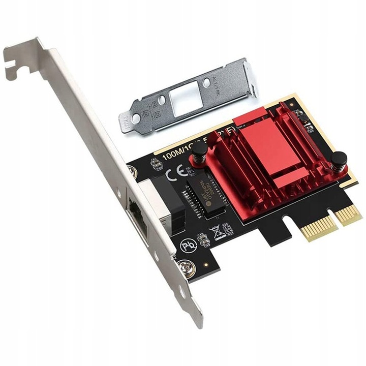 Placa de retea PCI Express 2.5G, 1 port RJ45, dimensiuni 71,5x50x1,6mm, set cu suport low profile