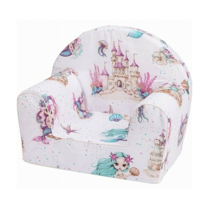 Fotoliu din burete, Bubaba, Sea, Pentru copii, 9 luni-5 ani, Multicolor