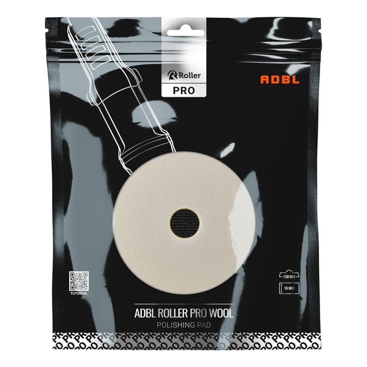 Burete polish abraziv din lana pentru masina orbitala ADBL Roller Pro Wool-150 mm