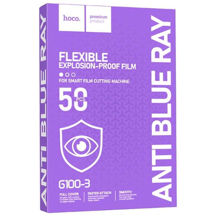 Set folii transparente Hoco G100-3, 120x180mm, 50 buc