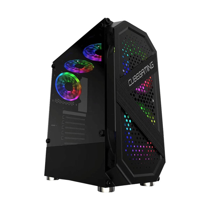 Carcasa Calculator Gaming GAME CUBE KM, 3 Coolere RGB