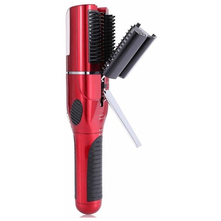 Aparat de tuns parul pentru varfuri despicate, 1 bucata, inox, rosu, 16x2.5cm