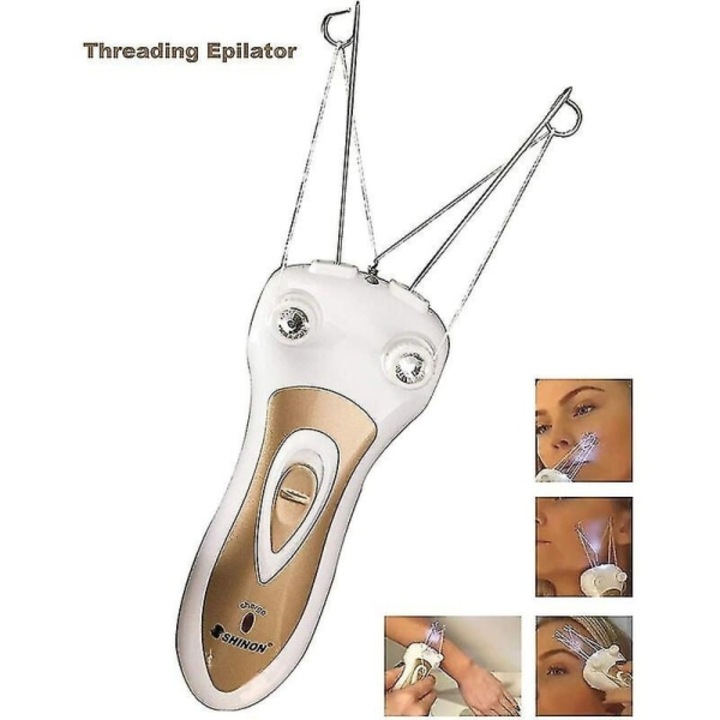 Epilator facial electric, design fluture, compact, usor de utilizat, pentru piele sensibila