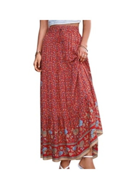 Fusta dama, Gsedaox, poliester, rosie, XL INTL