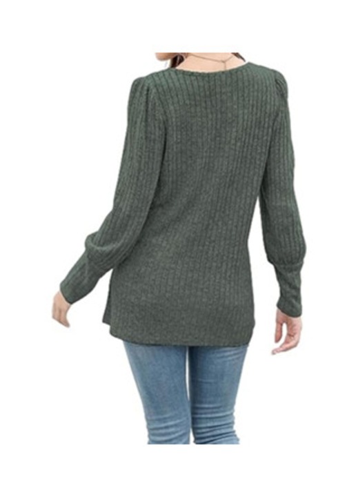 Bluza dama GSEDAOX din poliester, verde, XL INTL