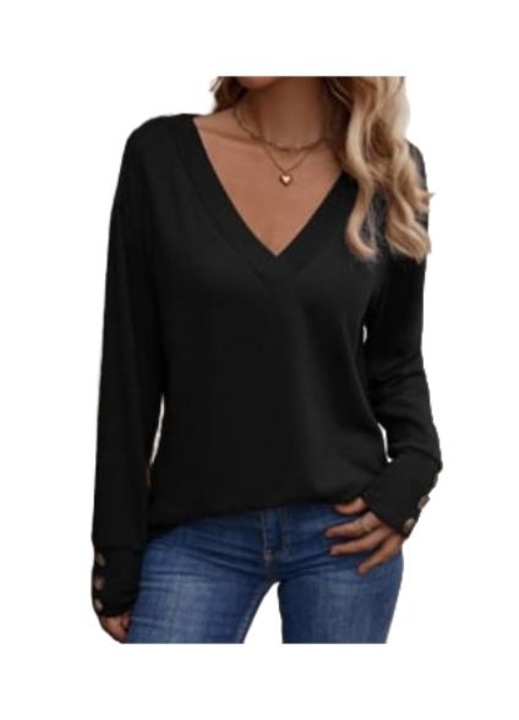 Bluza dama Gsedaox, neagra, din poliester, M INTL