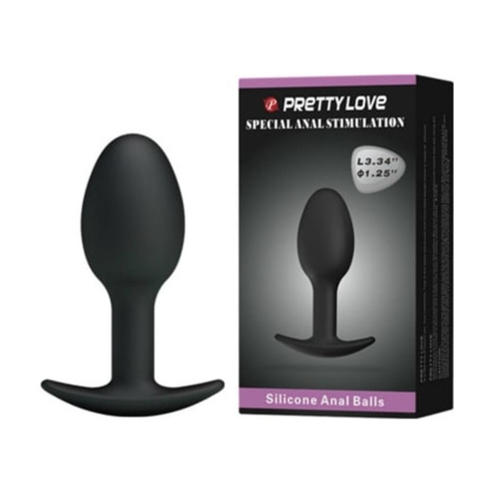 Dop anal PRETTY LOVE PLOVE, 6.50 cm, fekete
