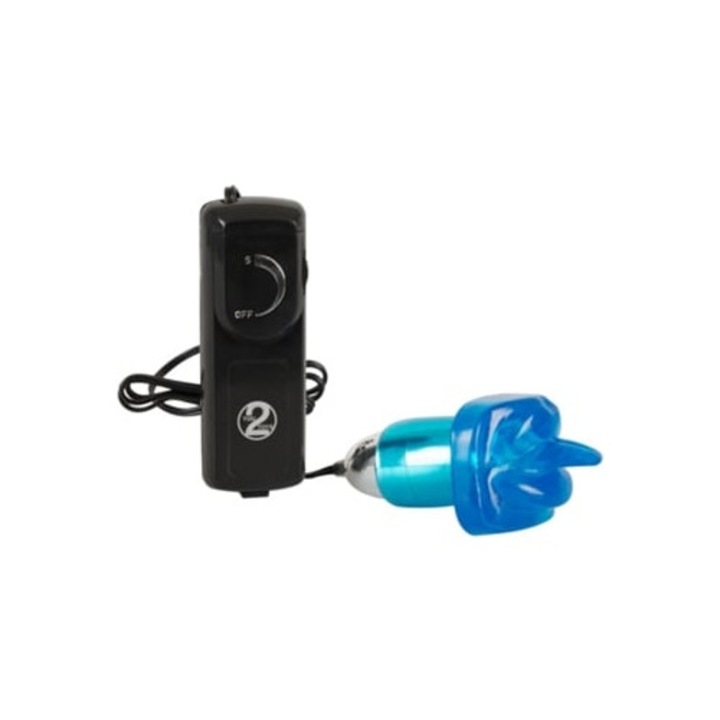 Vibrációs csiklóvibrátor YOU2TOYS, kék/fekete, távirányítóval